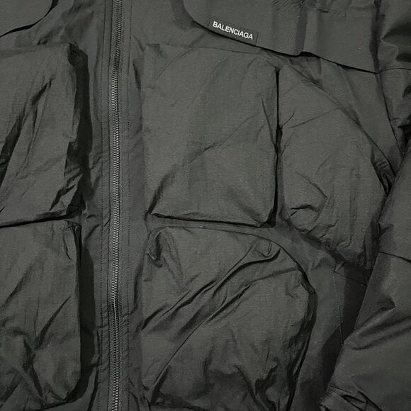 Balenciaga Oversized Padded Parka Black Down Jacket - Picture 12 of 16